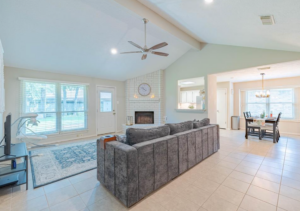 The wide open living area at 21415 Golden Dove Drive.